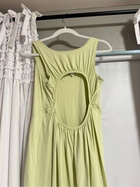 lululemon Light Green Maxi Dress with Open Back Never Worn
